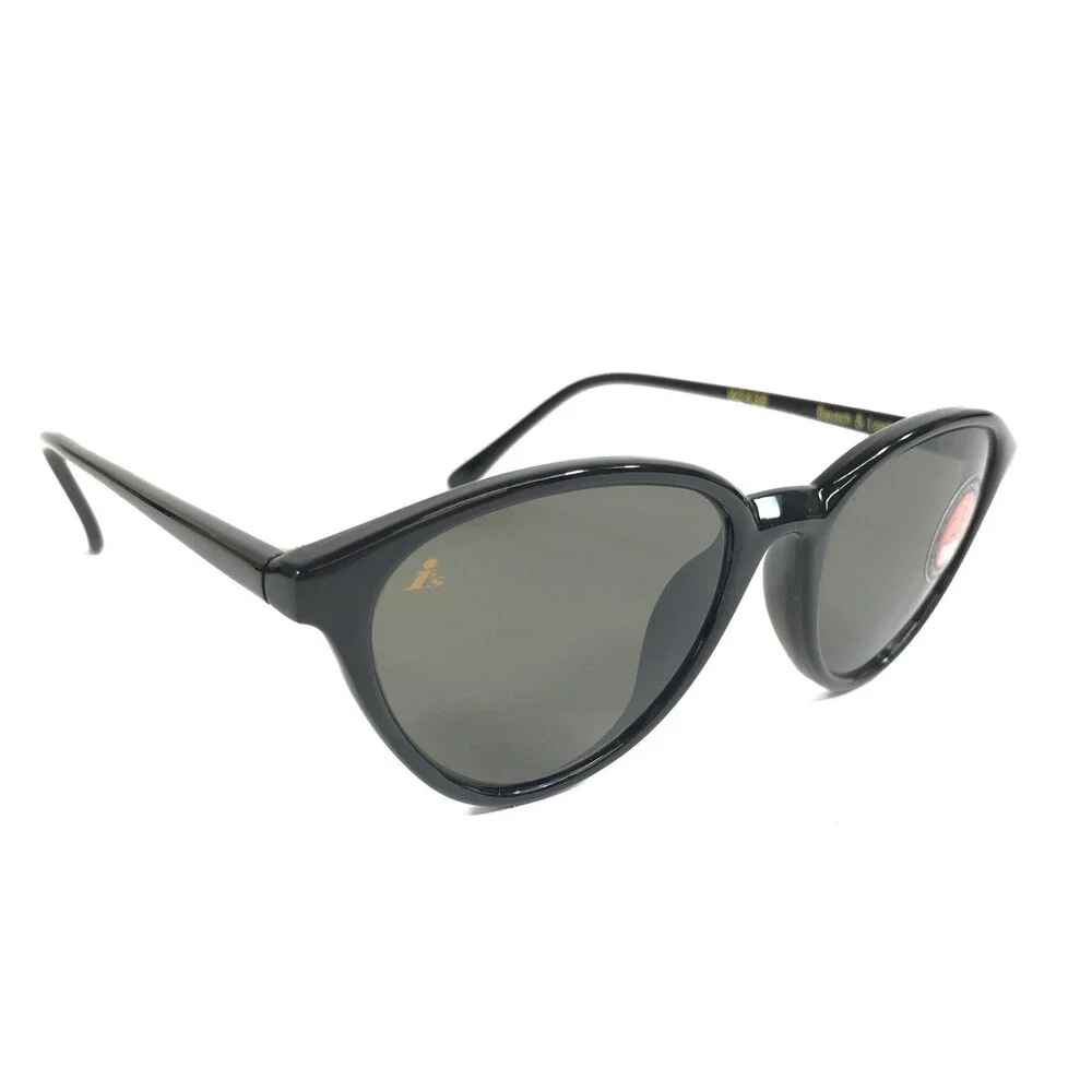 Vintage i's by Bausch & Lomb Sunglasses W2438 Polished Black wth Gray Lenses